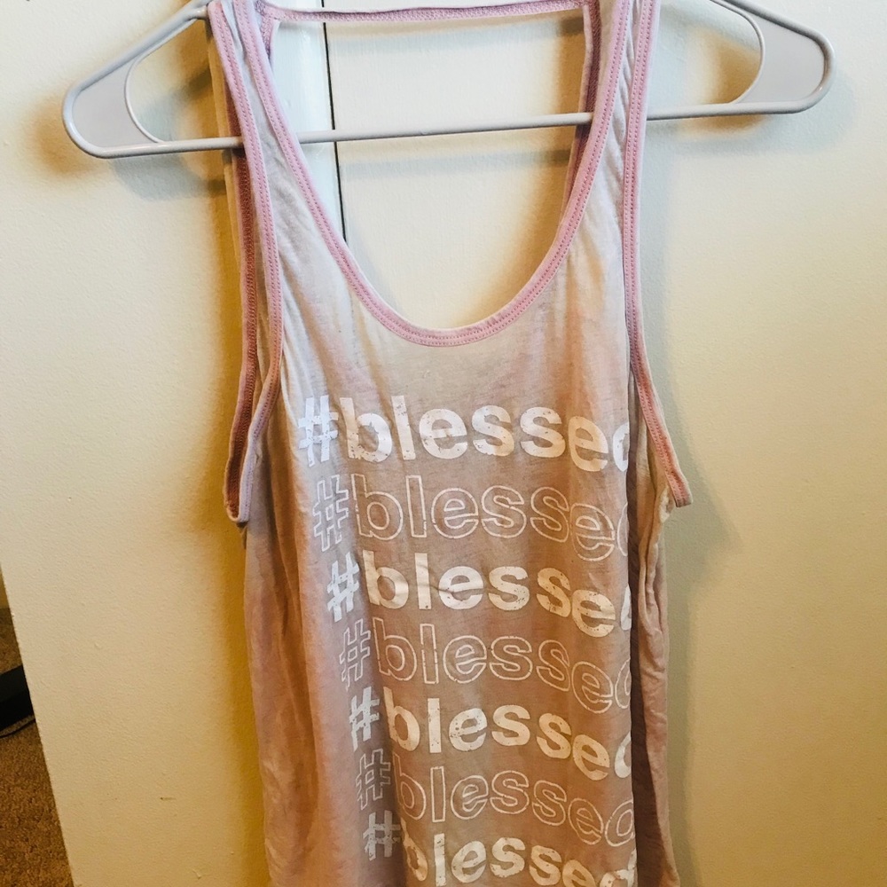 Tank top that says #blessed